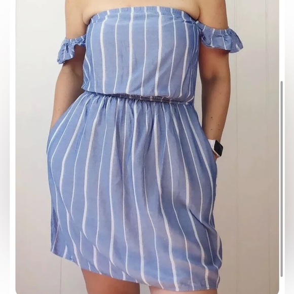 American Eagle Ruffled Off  Shoulder Mini Dress - Picture 5 of 11